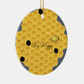 Blij van bijen en de Honeycomb Keramisch Ornament (Rechts)