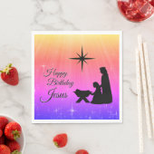 Blij van de verjaardag Jezus, kerstgeboorte Servet (Insitu)