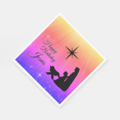 Blij van de verjaardag Jezus, kerstgeboorte Servet (Hoek)