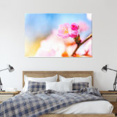 Blij van verjaardag van de bloesems van de Sakura Canvas Afdruk (Insitu (Slaapkamer))