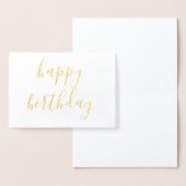 Blij verjaardag eenvoudige kalligrafie Gold Folie Kaarten (Display)