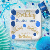 Blij verjaardag September verjaardagen Papier Bord (Feest)