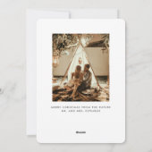 Blij Verliefd Eén Foto Koppelkaart Feestdagenkaart (Achterkant)