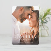 Blij Verlobt Eén Foto Uitnodiging (Staand voorkant)