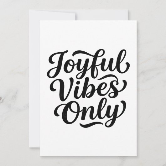 Blij Vibrerende Typografie Kaart (Voorkant)