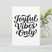 Blij Vibrerende Typografie Kaart (Staand voorkant)