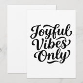 Blij Vibrerende Typografie Kaart (Voorkant / Achterkant)