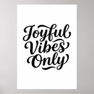 Blij Vibrerende Typografie Poster