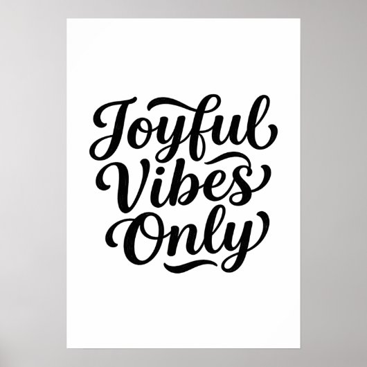 Blij Vibrerende Typografie Poster (Voorkant)