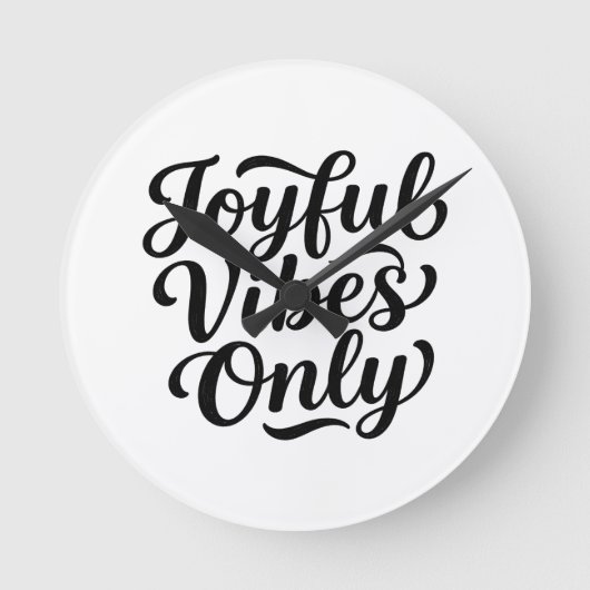 Blij Vibrerende Typografie Ronde Klok (Voorkant)