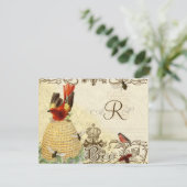 Blij-Vintage - RSVP-reactiekaart RSVP Kaartje (Staand voorkant)