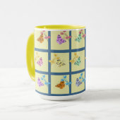 Blij Vlinders & Bloemen Mok (Voorkant links)