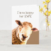 Blij voor EWE Fun Gefeliciteerd schapenkaart Kaart (Gele Bloem)
