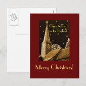 Blij voor God in de Hoogste! Feestdagenkaart (Voorkant / Achterkant)