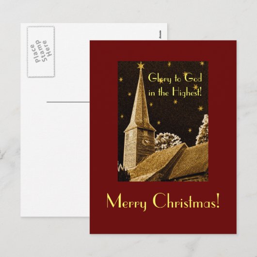 Blij voor God in de Hoogste! Feestdagenkaart (Voorkant / Achterkant)