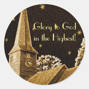 Blij voor God in de Hoogste! Ronde Sticker