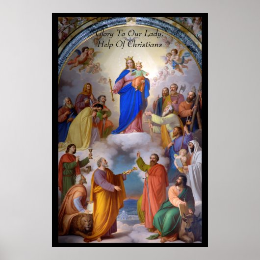 Blij voor onze dame, hulp voor christenen poster (Voorkant)