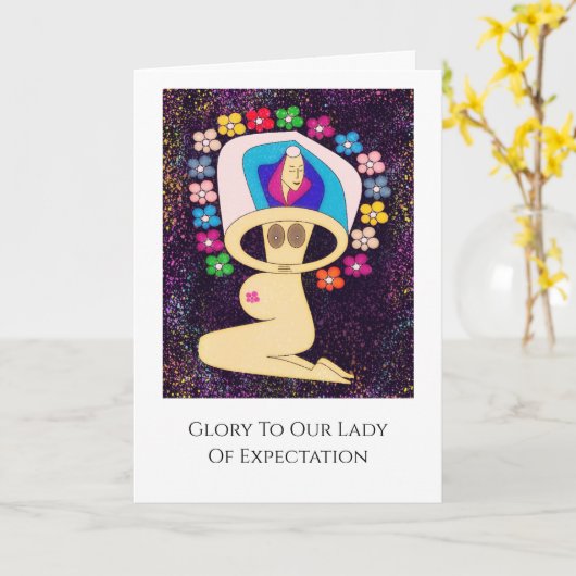 Blij voor onze hoede van de verwachtingen kaart (Gele Bloem)