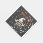Blij vriendelijke spin op web Halloween Servet (Hoek)