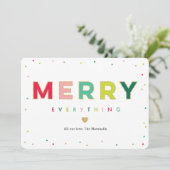 Blij vrolijk Geen foto Modern kerstkaart (Staand voorkant)