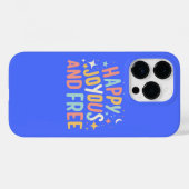 Blij, vrolijk, vrij, Motivatie, Inspirerend Case-Mate iPhone Case (Achterkant (horizontaal))