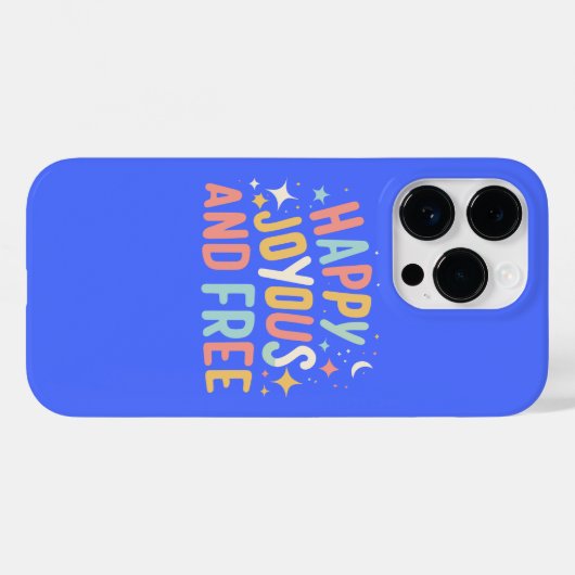 Blij, vrolijk, vrij, Motivatie, Inspirerend Case-Mate iPhone Case (Achterkant (horizontaal))
