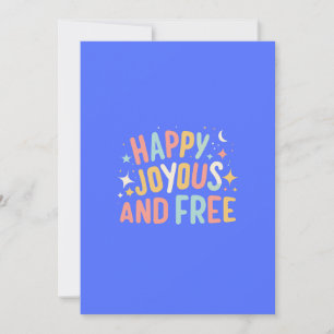 Blij, vrolijk, vrij, Motivatie, Inspirerend Feestdagenkaart
