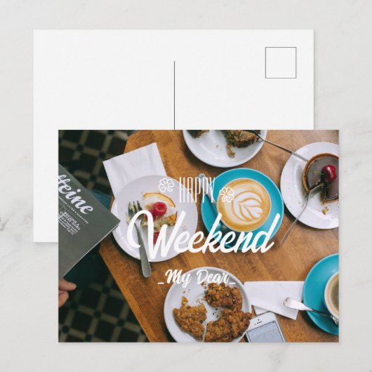 Blij weekend mijn dierbare briefkaart (Voorkant / Achterkant)