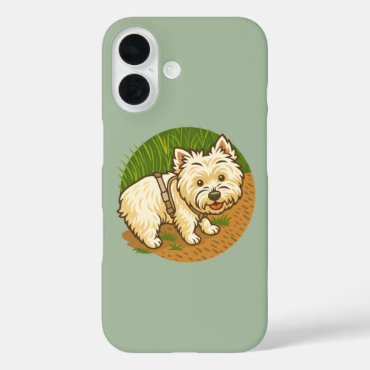 Blij Westie op natuurpad Case-Mate iPhone Case (Achterkant)