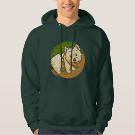 Blij Westie op natuurpad Hoodie