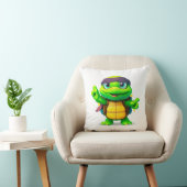 Blij Whimsical Schildpad Terug naar School Kussen (Stoel)