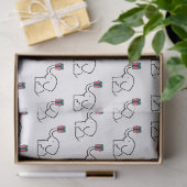 Blij Wit Olifant Kerstfeest Partij Ontwerp Tissuepapier (Geschenk)