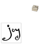 Blij Woord Hand Lettering Inspirerend Rubberstempel (Gestempeld)
