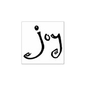 Blij Woord Hand Lettering Inspirerend Rubberstempel (Afrduk)