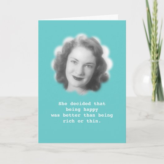 Blij zijn, leuke  foto kaart (Voorkant)