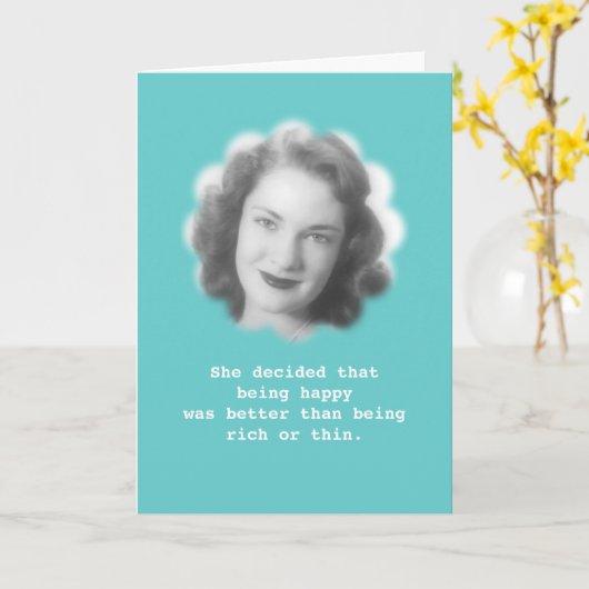 Blij zijn, leuke  foto kaart (Gele Bloem)