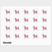 Blij Zilver ROZE GLAS HOND Sticker Ontwerp (Vel)