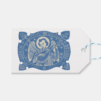 Blij zingende engel cadeaulabel