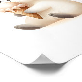 Blij zoet kitten met ijshoorntje poster (Hoek)