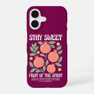 Blij Zoete Vrucht Van De Geest Fruitige Granaatapp iPhone 16 Hoesje