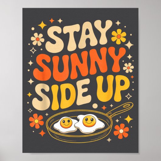 Blij Zonnige Kant Blij Ei Breakfast Sitivity Poster (Voorkant)