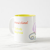 Blij zonopkomst tweekleurige koffiemok (Voorkant links)