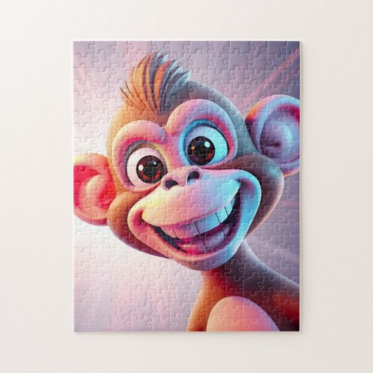 Blijde Apen Jungle Vibes Legpuzzel (Verticaal)