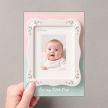 Blijde Baby Bloem Roze Groen Lijst