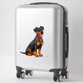 Blijde Black and Tan Hond Sticker (Koffer)