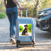 Blijde Black and Tan Hond Sticker (Koffer Insitu)