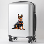 Blijde Black and Tan Hond Sticker (Koffer)