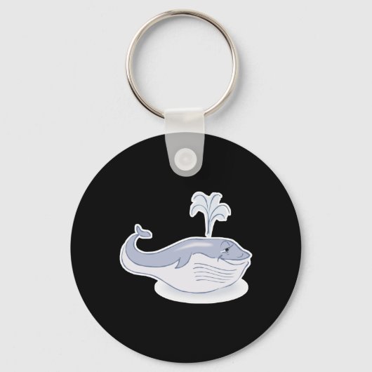 blijde blauwe walvis sleutelhanger (Voorkant)