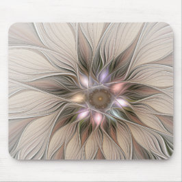 Blijde Bloem Abstract Beige Bruine Bloemige Fracta Muismat
