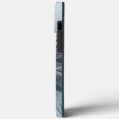 Blijde Bloem Abstract Blauw Grijs Bloemig Fractaal Case-Mate iPhone Case (Achterkant / Links)
